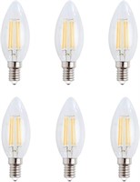 Pack of 6 4W LED Filament Candle Light Bulb