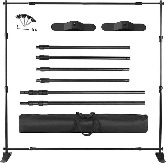 Backdrop Banner Stand, 8x8FT Stand w Carrying Bag