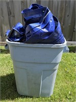 Trashcan and tarp