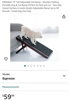 ADJUSTABLE PET RAMP (OPEN BOX, NEW)