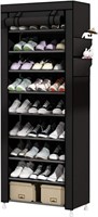 UDEAR 9 Tier Shoe Rack With Cover