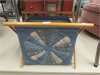 QUILTED KNITTING BASKET 21" WIDE