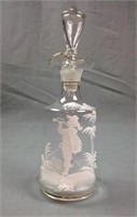 Mary Gregory Hand Painted Whiskey Decanter