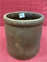 Stoneware Crock, Brown, 8 x 7