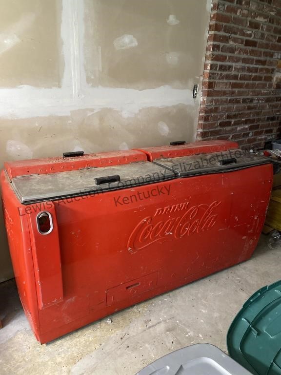 Vintage Coca Cola Machine approximately 71x25x37”