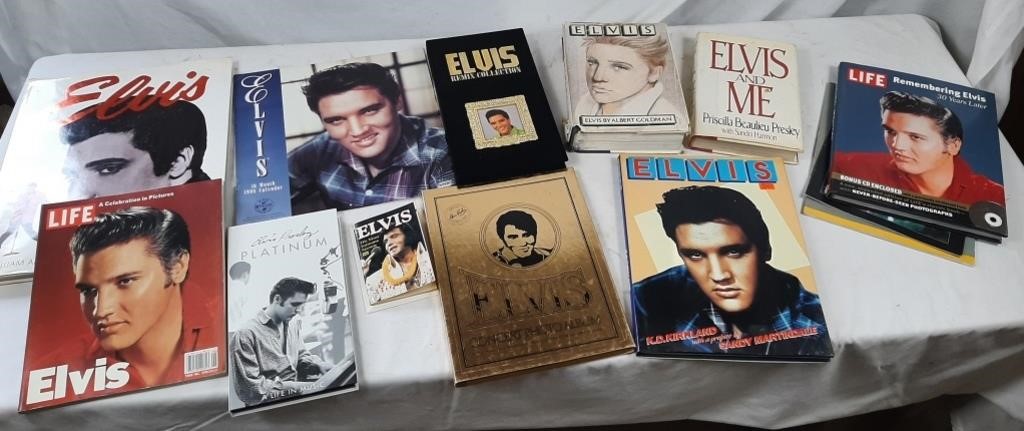 Elvis Presley magazines and book collection