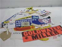 Lot Vintage Bumper Stickers & More Pictured