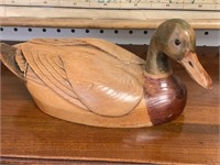 Signed Mallard Wood Duck Decoy