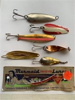 Vintage Fishing Lure Lot - Spoons X7