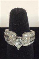14k White Gold Princess Cut Diamond ring