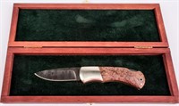 Damascus Lockback Italian Knife by Delta Z Knives