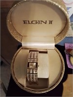 Elgin watch and fancy bling box