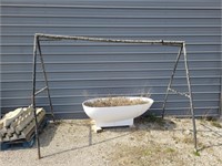 Bathtub Planter Box & Swing Frame