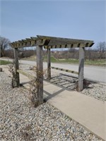 Wooden Trellis Pergola