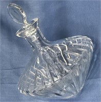 Large Decanter with Stopper - sits on a slant