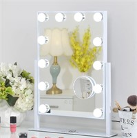 Lighted Makeup Mirror Hollywood w/ 3 Colors