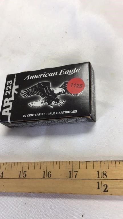 American Eagle 223 REM 55 grain 20 cartridges.