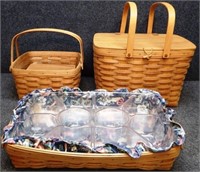 Longaberger Baskets - Serving Tray, Cake & Picnic