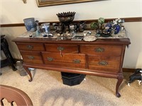 Six-Drawer Mahogany Sideboard with Cabriole Legs -