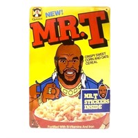 Mr. T Cereal box cover tin, 8x12, come in