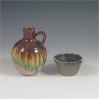 Art Pottery Vase & Dish