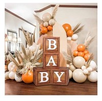 Lurowo Baby shower boxes decorations,4pcs Vintage