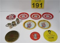 Beer Tray Coasters, Pins, Keychains