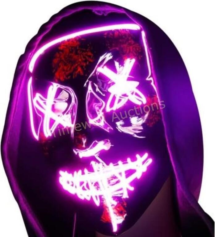 Anroll Halloween Mask LED Light Up for Cosplay