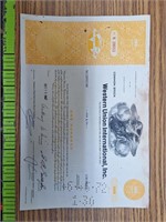 Western union stock certificate