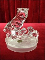 RCR Crystal Cat Paperweight - Italy