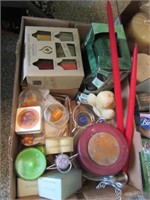 3 boxes of assorted candles