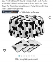 *NEW* Cowprint table covers--retail $10