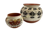 2 Native American Pottery Vessels