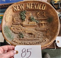Vintage Pressed Wood State Souvenir Plates
