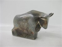 Dansk Silver-Plated Bull Paperweight - 1.75" Tall
