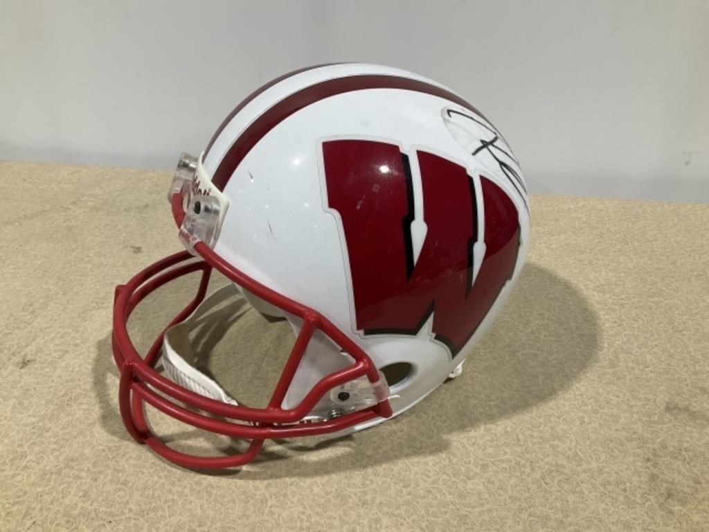 Wisconsin Badgers Signed Trophy Helmet