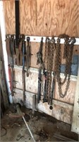 Chains, Top Links, Lawn Mower blades hanging on
