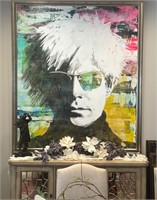 Original oil on canvas of Andy Warhol by Maltzman