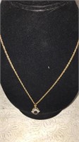 Chain With Onyx Stone In Pendant VJC