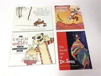 Three Calvin & Hobbes Books & Dr. Seuss