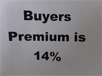 Buyers premium is 14%