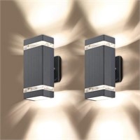 2 Pack Square Up and Down Lights Outdoor Wall