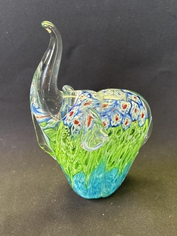 Vintage  Murano style art glass elephant