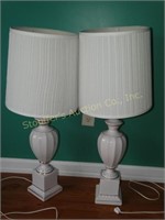 2 Table lamps, 35"h