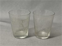 (2) Rohrer's Whiskey Shot Glasses