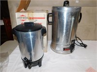 ENTERPRISE ALUMINUM COFFEE MAKER(100 CUP) AND