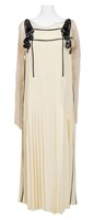 Prada Art Deco Style Drop Waist Ivory Dress