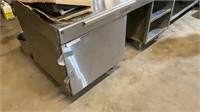 Stainless steel counter with storage 72x34x36”