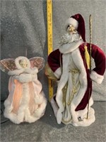 (D) 20 inch tall Santa Clause (been repaired) and