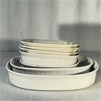White Oval Baking Dishes